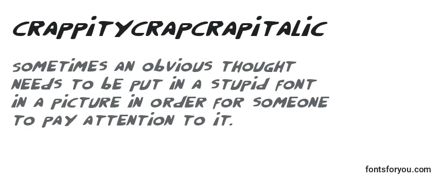Schriftart CrappityCrapCrapItalic