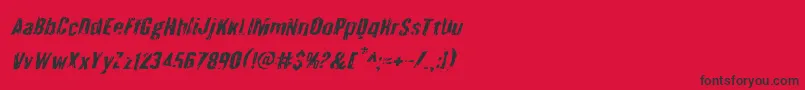 フォントQuarrystoneital – 赤い背景に黒い文字