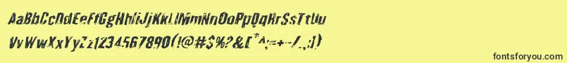 Quarrystoneital-fontti – mustat fontit keltaisella taustalla