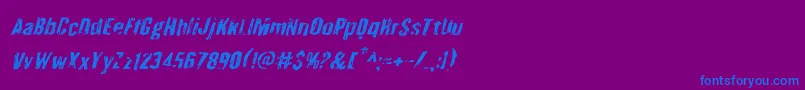 Шрифт Quarrystoneital – синие шрифты на фиолетовом фоне