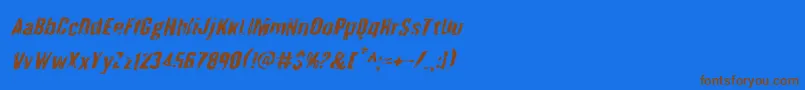 Шрифт Quarrystoneital – коричневые шрифты на синем фоне