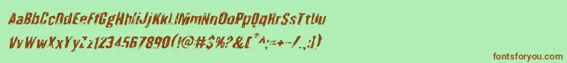 Quarrystoneital Font – Brown Fonts on Green Background