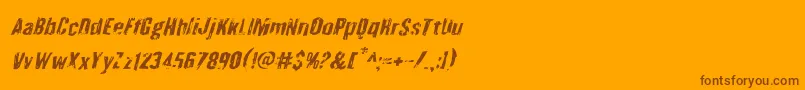Quarrystoneital Font – Brown Fonts on Orange Background