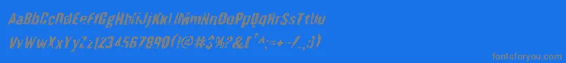 Шрифт Quarrystoneital – серые шрифты на синем фоне