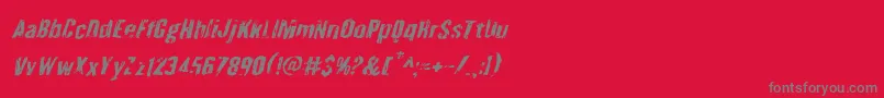 Шрифт Quarrystoneital – серые шрифты на красном фоне
