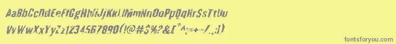 Quarrystoneital-fontti – harmaat kirjasimet keltaisella taustalla