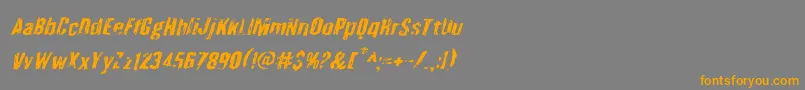 Quarrystoneital Font – Orange Fonts on Gray Background