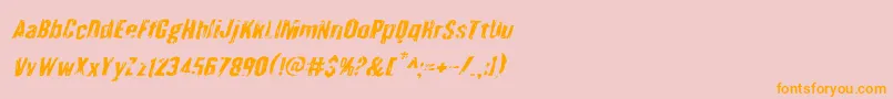Шрифт Quarrystoneital – оранжевые шрифты на розовом фоне