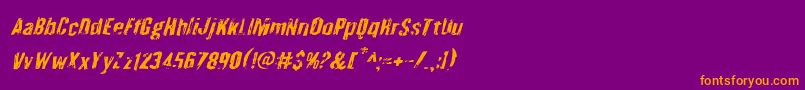 Шрифт Quarrystoneital – оранжевые шрифты на фиолетовом фоне
