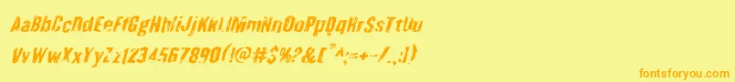 Quarrystoneital Font – Orange Fonts on Yellow Background