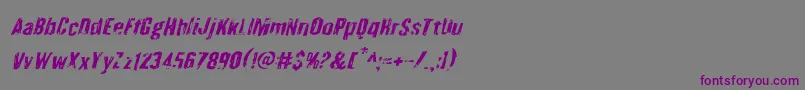 Шрифт Quarrystoneital – фиолетовые шрифты на сером фоне