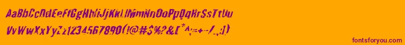 Шрифт Quarrystoneital – фиолетовые шрифты на оранжевом фоне