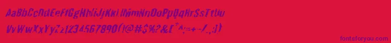 Quarrystoneital Font – Purple Fonts on Red Background