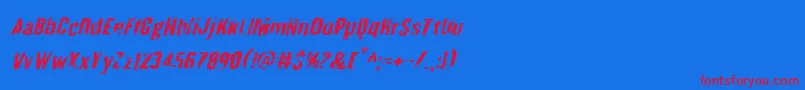 Quarrystoneital-fontti – punaiset fontit sinisellä taustalla