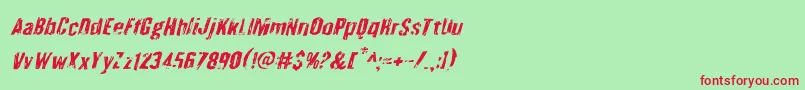 Quarrystoneital Font – Red Fonts on Green Background