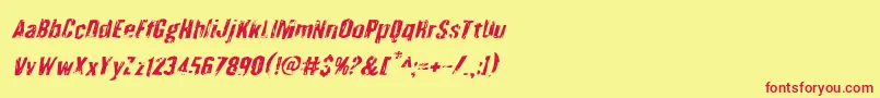 Шрифт Quarrystoneital – красные шрифты на жёлтом фоне