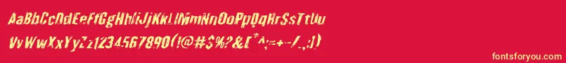 Quarrystoneital Font – Yellow Fonts on Red Background