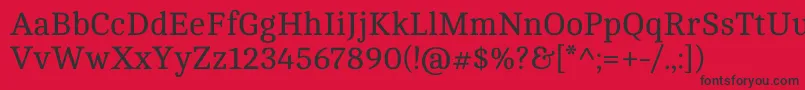 CamboRegular Font – Black Fonts on Red Background