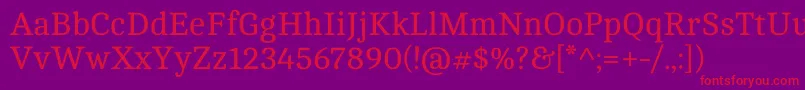 CamboRegular Font – Red Fonts on Purple Background