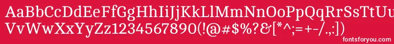 CamboRegular Font – White Fonts on Red Background