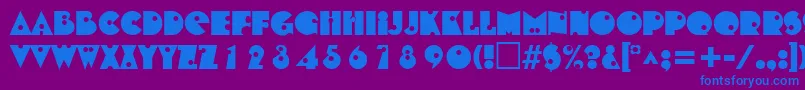 ShotgunRegular Font – Blue Fonts on Purple Background