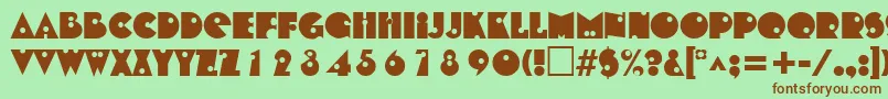 ShotgunRegular Font – Brown Fonts on Green Background