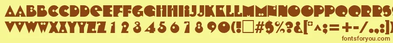 ShotgunRegular Font – Brown Fonts on Yellow Background