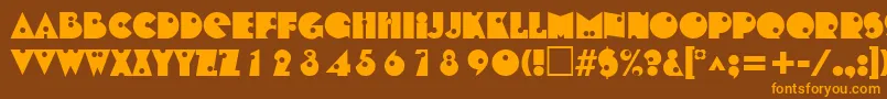 ShotgunRegular Font – Orange Fonts on Brown Background