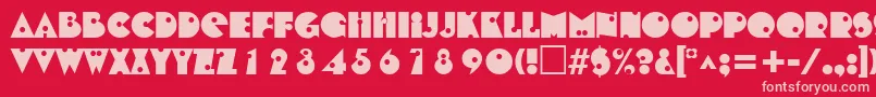 ShotgunRegular Font – Pink Fonts on Red Background