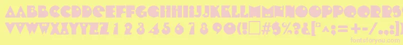 ShotgunRegular Font – Pink Fonts on Yellow Background