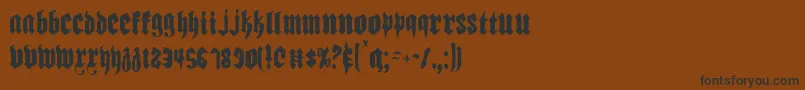 Biergartenltc Font – Black Fonts on Brown Background