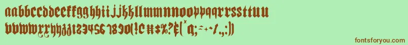 Biergartenltc Font – Brown Fonts on Green Background