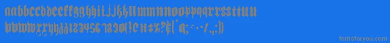 Biergartenltc Font – Gray Fonts on Blue Background