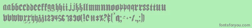 Biergartenltc Font – Gray Fonts on Green Background