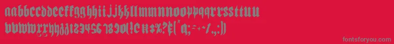 Biergartenltc Font – Gray Fonts on Red Background