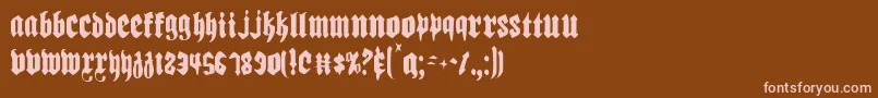 Biergartenltc Font – Pink Fonts on Brown Background