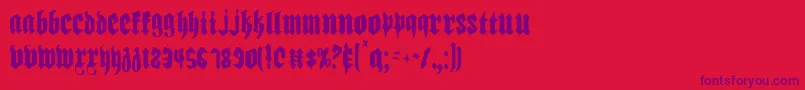 Biergartenltc Font – Purple Fonts on Red Background
