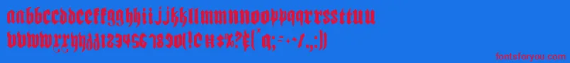Biergartenltc Font – Red Fonts on Blue Background