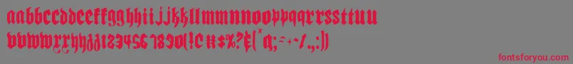 フォントBiergartenltc – 赤い文字の灰色の背景