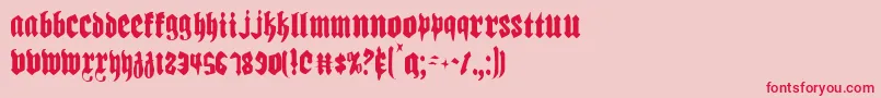 Biergartenltc Font – Red Fonts on Pink Background