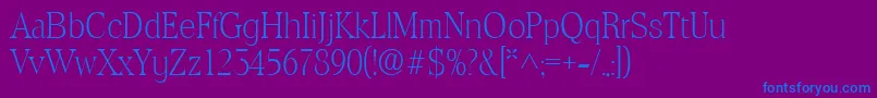 Czcionka ToledolhRegular – niebieskie czcionki na fioletowym tle