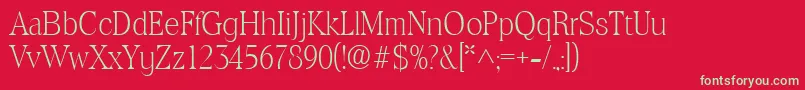 ToledolhRegular Font – Green Fonts on Red Background