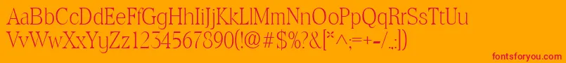 ToledolhRegular Font – Red Fonts on Orange Background