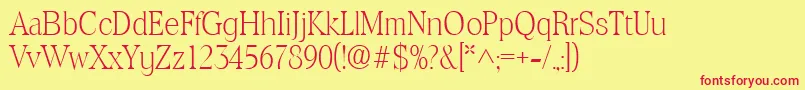 ToledolhRegular Font – Red Fonts on Yellow Background