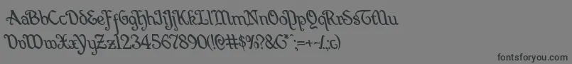 Quillswordleft Font – Black Fonts on Gray Background