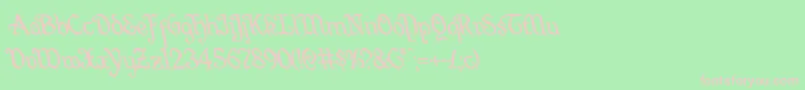 Quillswordleft Font – Pink Fonts on Green Background