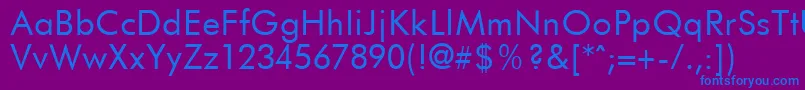 FuturistRegular Font – Blue Fonts on Purple Background