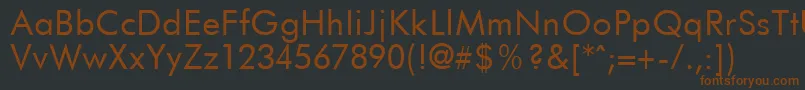 Czcionka FuturistRegular – brązowe czcionki na czarnym tle