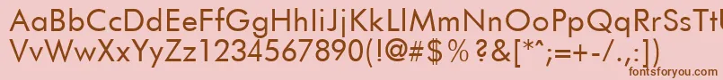 FuturistRegular Font – Brown Fonts on Pink Background