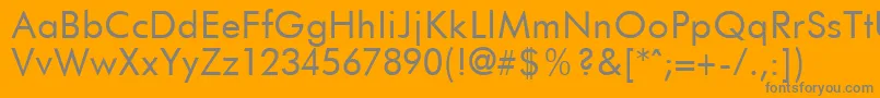 FuturistRegular Font – Gray Fonts on Orange Background